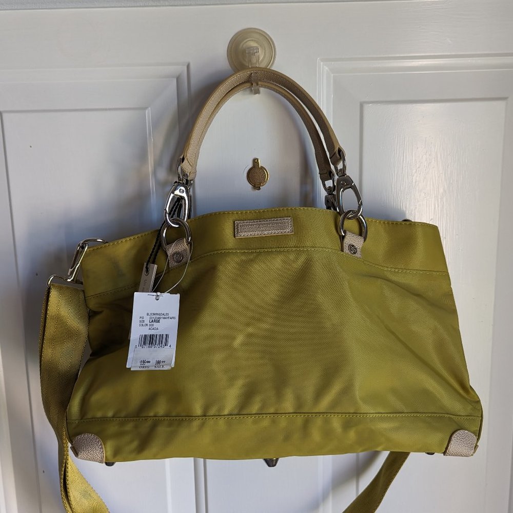 RARE Un Apres Midi De Chien chartreuse nylon crossbody bag - NEW